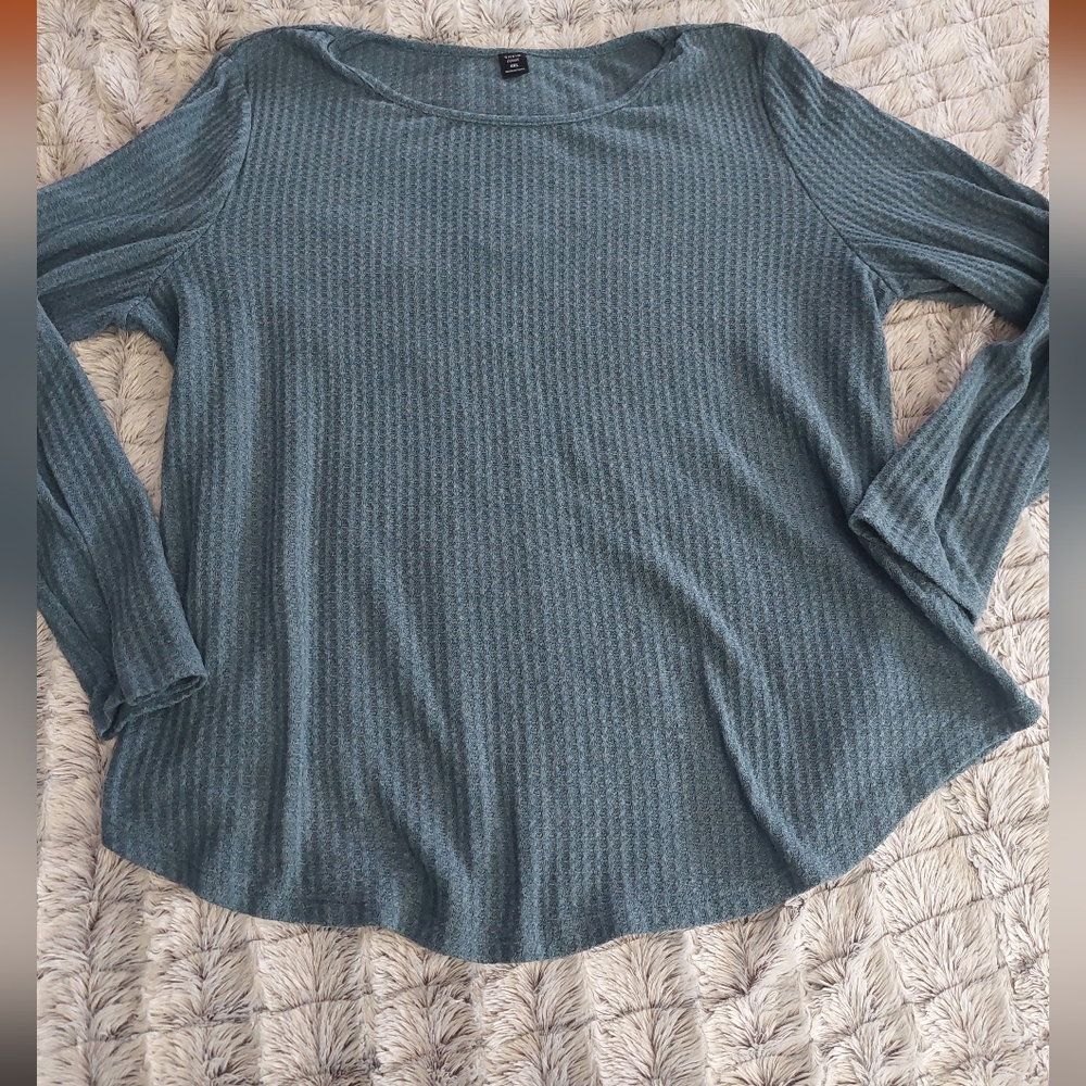 shein Curve 4XL Blue thermal tee